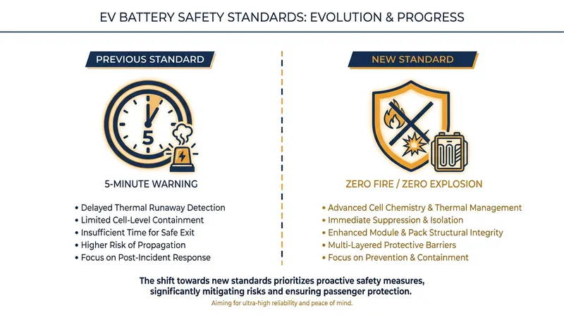 The new regulations abandon the previous 5-minute warning requirement in favor of absolute fire prevention.