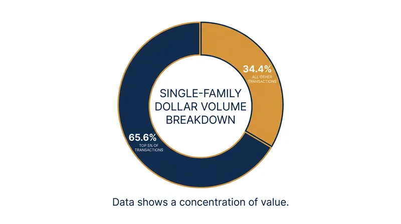 The concentration of capital in the single-family housing sector.