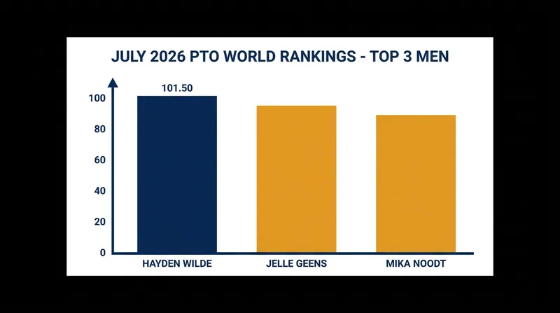 Hayden Wilde currently leads the men's global PTO World Rankings.