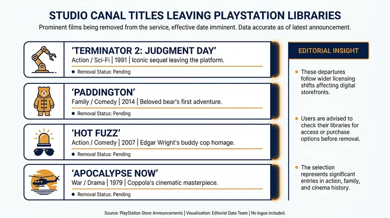 A selection of the 551 Studio Canal titles slated for deletion from PlayStation accounts.