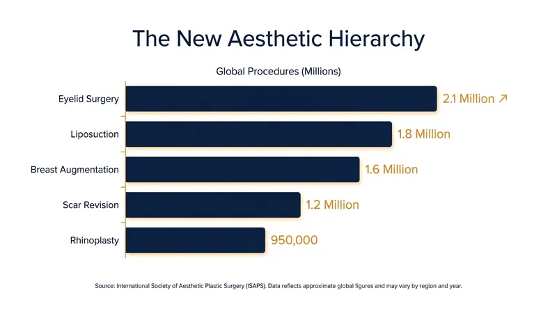 Global data reveals a historic shift in surgical priorities.