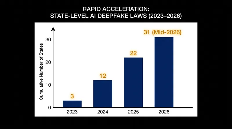 State legislatures have moved at unprecedented speed to enact AI guardrails ahead of the 2026 cycle.