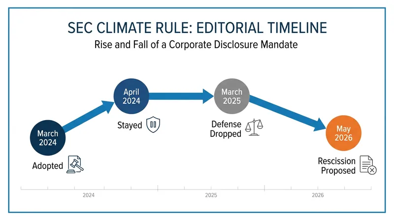The turbulent legal history of the SEC's climate disclosure mandate.