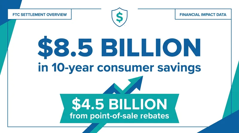 The FTC estimates the structural changes will generate up to $13 billion in total consumer savings over a decade.