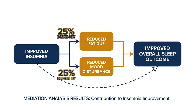 Mediation analysis revealed that alleviating physical fatigue and mood disturbances directly drove improvements in survivors' sleep quality.