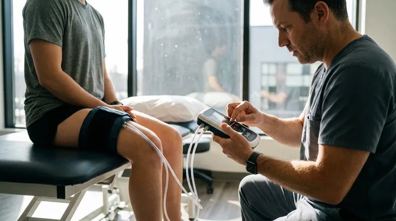 In clinical settings, BFR allows physical therapists to rebuild a patient's muscle mass post-surgery without exposing healing joints to heavy loads.