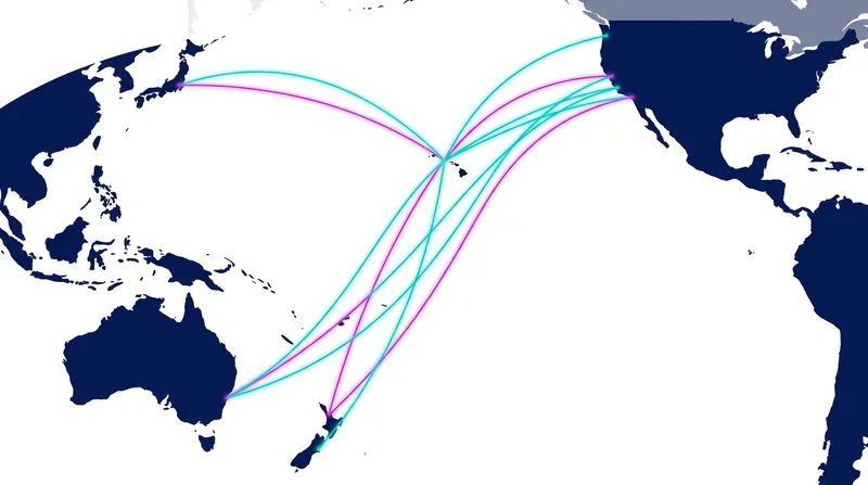 The merger connects Alaska's dominant West Coast network with Hawaiian's established transpacific routes.