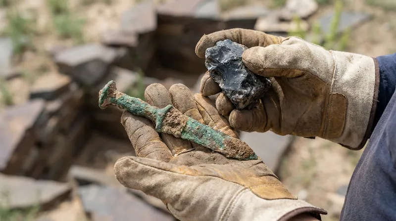 Crucibles, slag, and finished artifacts provide the first firm evidence of large-scale tin-bronze production on the Eurasian Steppe.