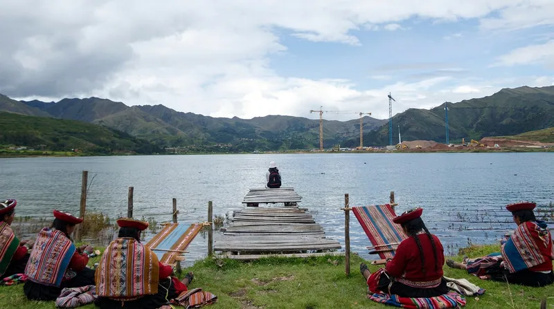 The airport is being built over wetlands that feed Laguna Piuray, a critical water source for the region.