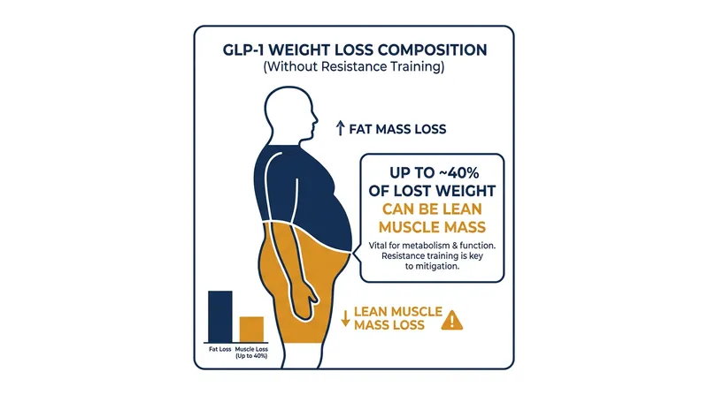Without intervention, a significant portion of the weight lost on GLP-1 medications consists of vital lean muscle mass.