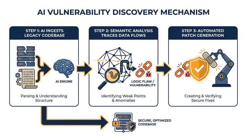 Unlike traditional fuzzing, AI agents use semantic understanding to trace complex data flows across software architectures.