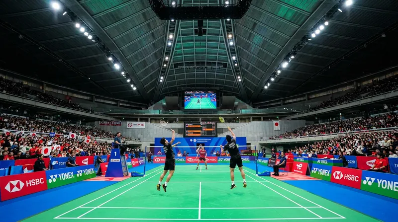 The Tokyo Metropolitan Gymnasium presented fast shuttlecock conditions during the Round of 32.