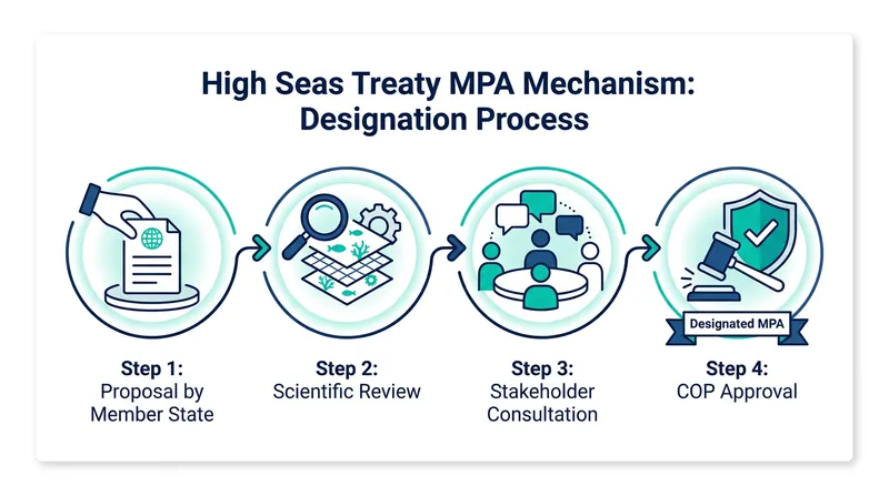 The standardized pathway for establishing a Marine Protected Area under the BBNJ Agreement.