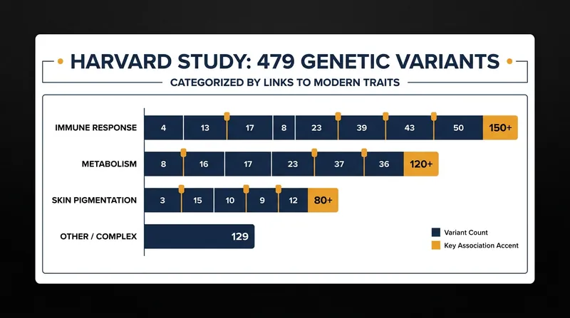 More than half of the rapidly evolving gene variants are linked to modern disease risks and health traits.