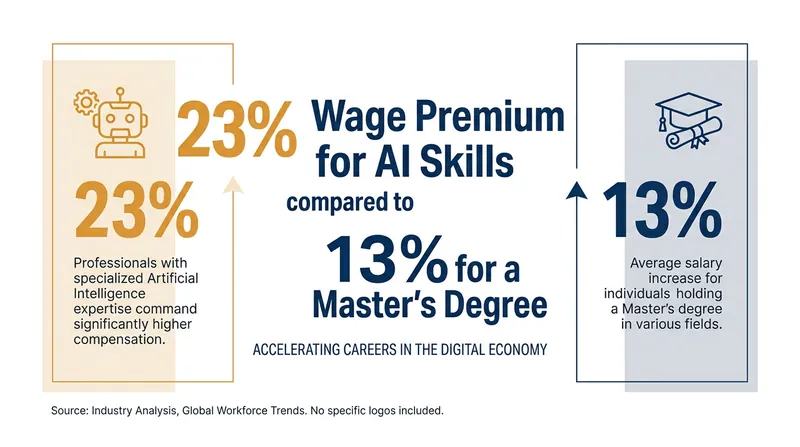 Demonstrable AI skills are now outperforming formal educational credentials in the labor market.