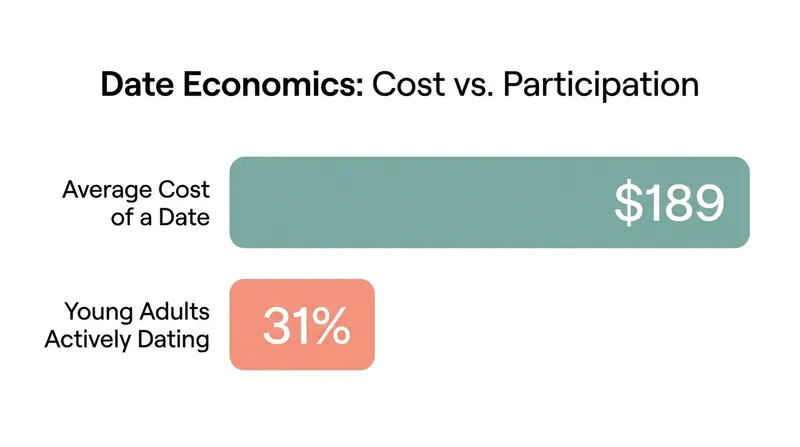 As the cost of a standard date approaches $200, active participation in the dating market has plummeted.