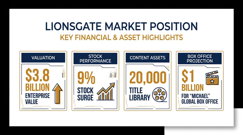 Key financial metrics driving the intense bidding interest in Lionsgate Studios.