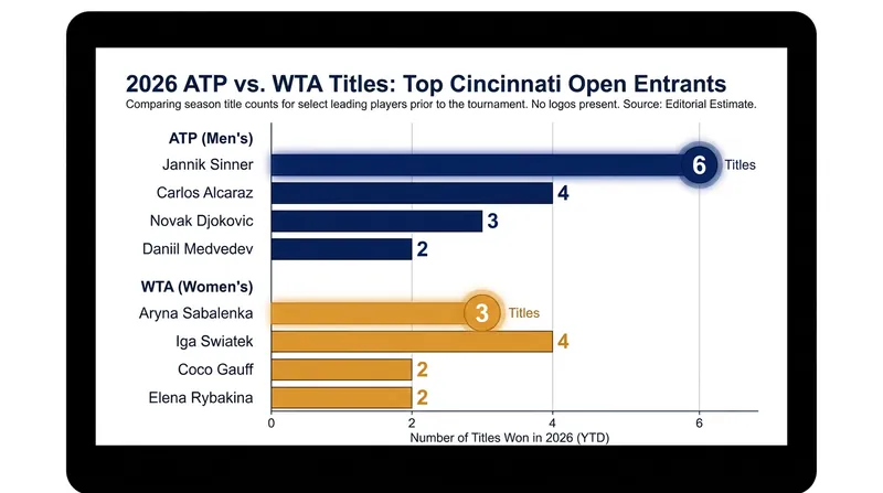 Sinner and Sabalenka lead the tour in titles secured ahead of the North American hard-court swing.