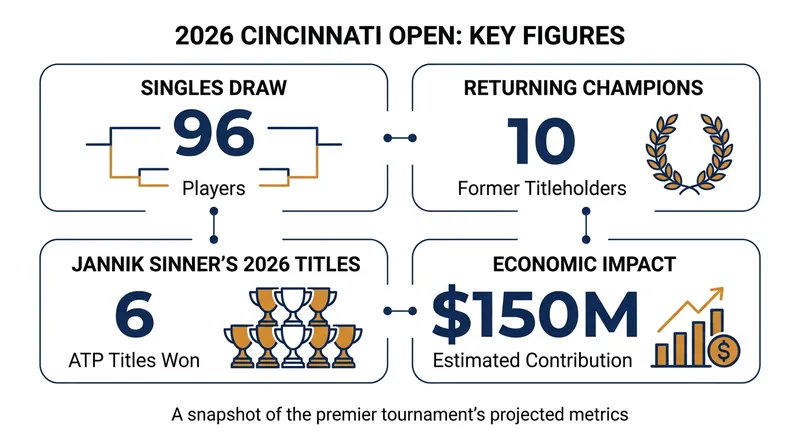 By the numbers: The scale and stakes of the 2026 Cincinnati Open.