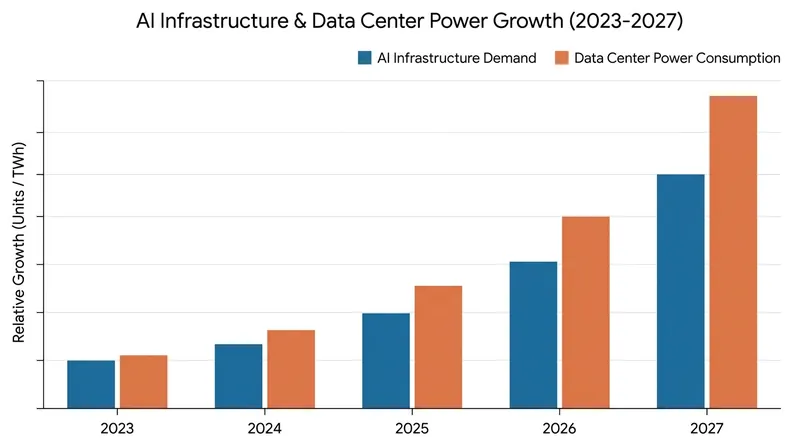 Global spending on AI infrastructure is projected to exceed $200 billion over the next five years.