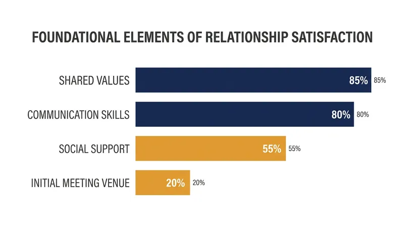 Experts emphasize that communication and shared values far outweigh the initial meeting venue in determining long-term success.