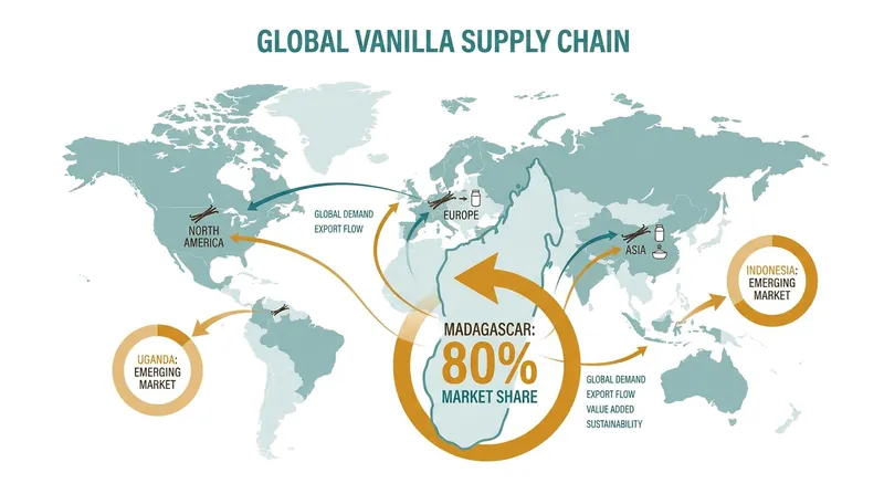 While Madagascar dominates global production, buyers are increasingly sourcing from Uganda and Indonesia.