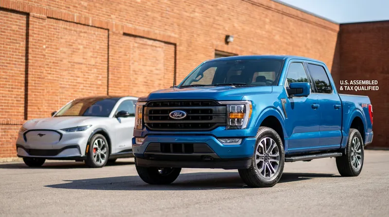 Domestically assembled vehicles like the F-150 qualify for the new tax benefit, while imported models like the Mexican-built Mustang Mach-E are excluded.