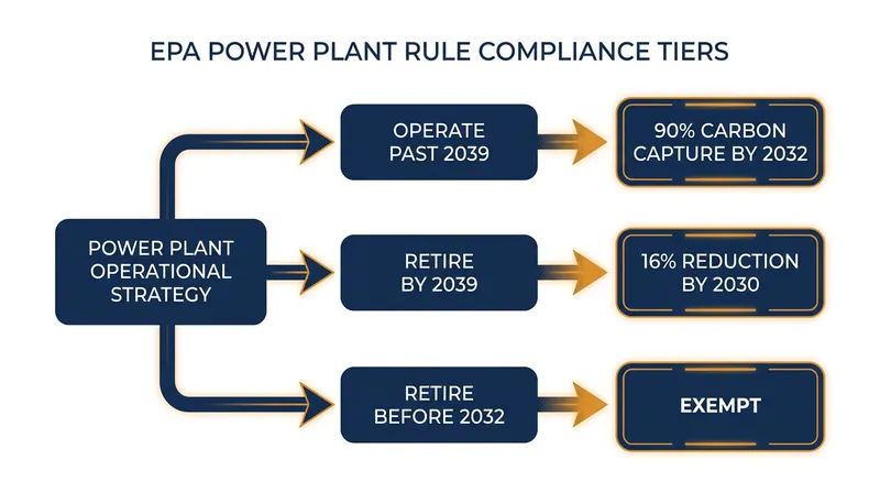 Compliance requirements scale based on a facility's projected retirement date.