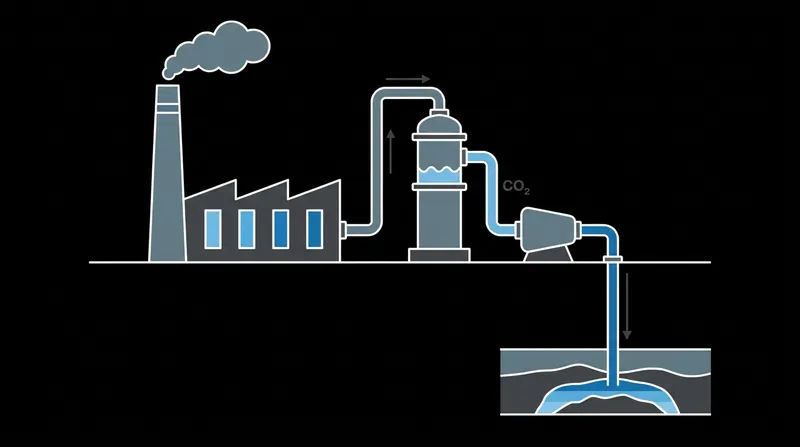 Carbon capture systems intercept CO2 before it leaves the smokestack, compressing it for underground storage.