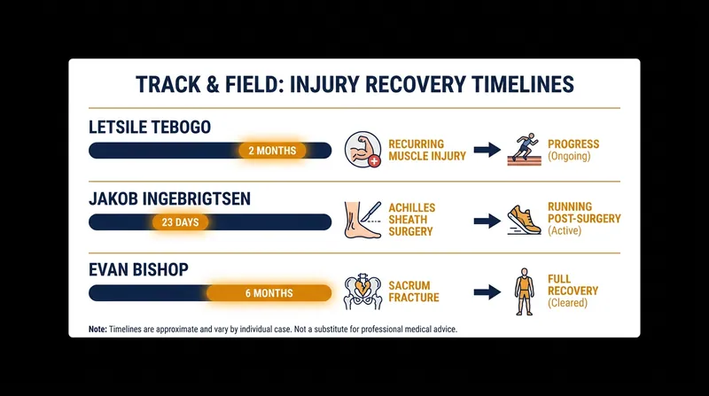 Recovery timelines vary drastically depending on whether an injury affects muscle, tendon sheaths, or bone.