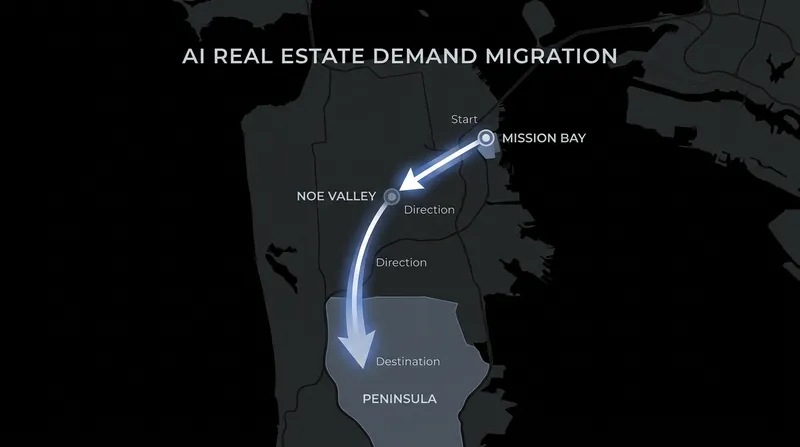 Real estate agents report AI professionals often rent in Mission Bay before purchasing homes in Noe Valley or the Peninsula.