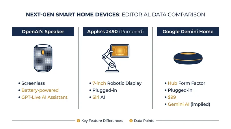 How OpenAI's unreleased hardware compares to upcoming offerings from Apple and Google.