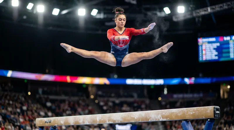 Returning to high-impact apparatuses like the balance beam requires months of criterion-based physical therapy.