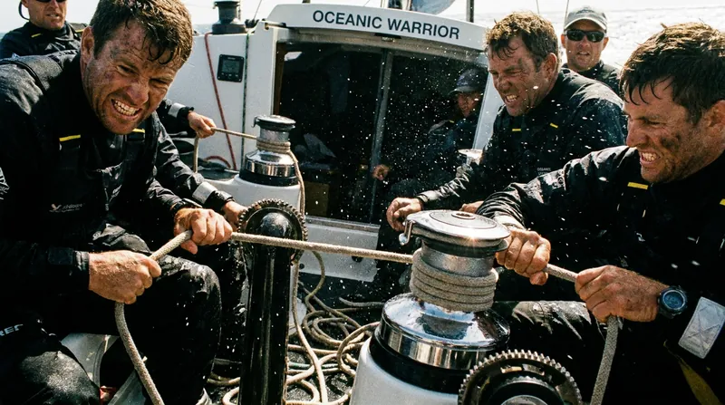 With 15 boats on the start line, crews faced immense physical and tactical pressure during congested mark roundings.