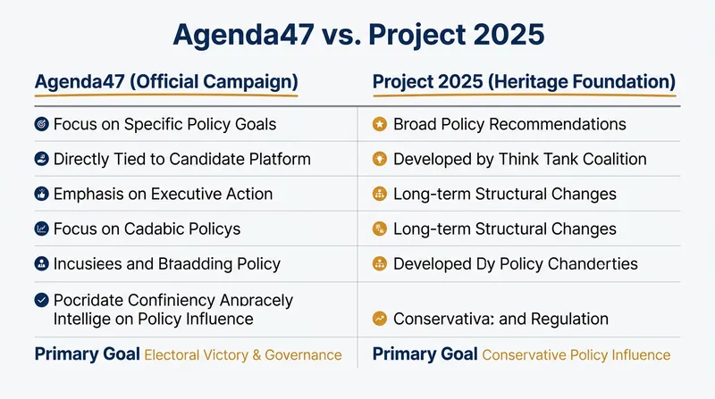 The Trump campaign maintains that Agenda47 is its only official policy platform, distinct from the Heritage Foundation's proposals.