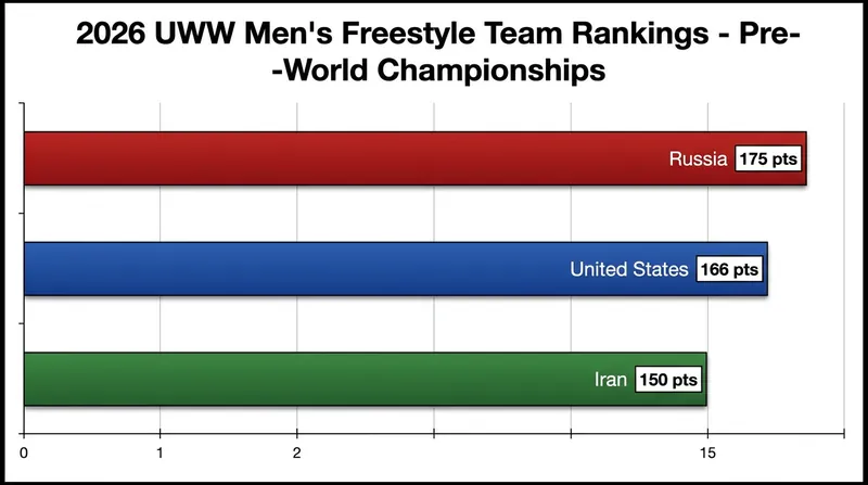 The United States remains in a tight three-way race for the overall team title heading into the Astana World Championships.