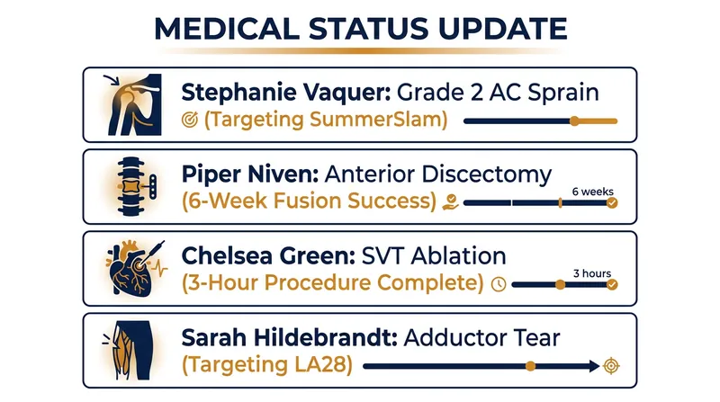 A breakdown of the major medical hurdles cleared by top wrestling talent in recent months.