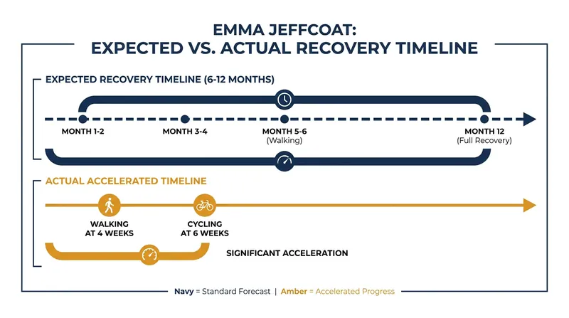 Emma Jeffcoat defied medical expectations following a full ankle reconstruction.
