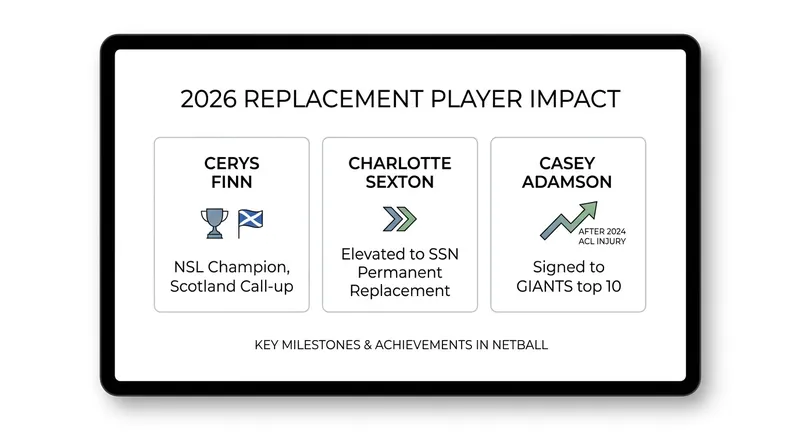 How injury replacements shaped the 2026 global netball landscape.