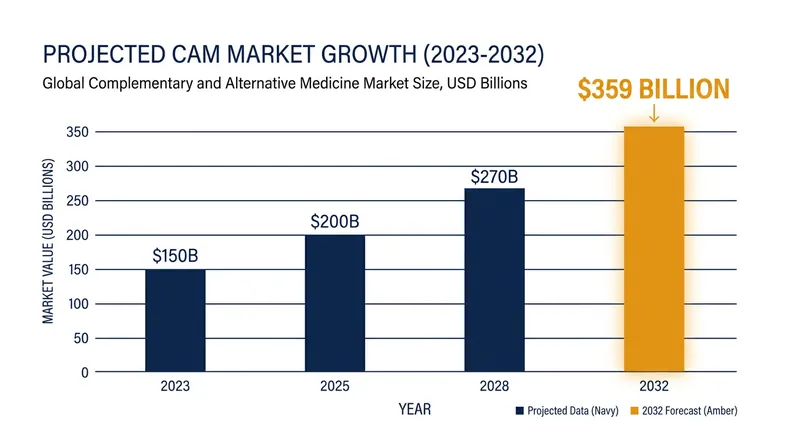 The global market for complementary and alternative medicine is experiencing rapid commercial growth.