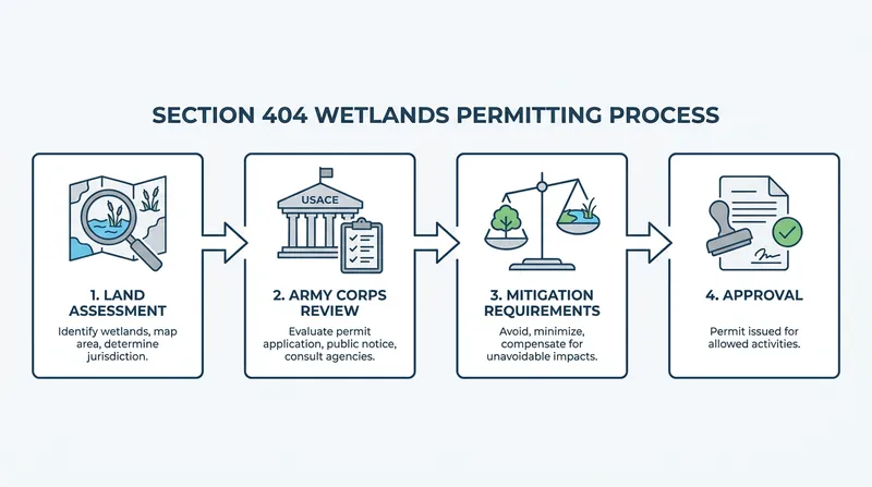 The Section 404 permitting process is a primary target for federal streamlining.