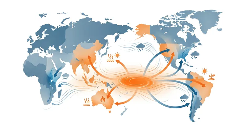 How warming in the Pacific Ocean triggers simultaneous weather anomalies across multiple continents.