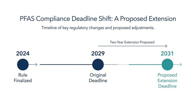 Eligible water systems can apply for a two-year extension to meet the 4 ppt limit for PFOA and PFOS.
