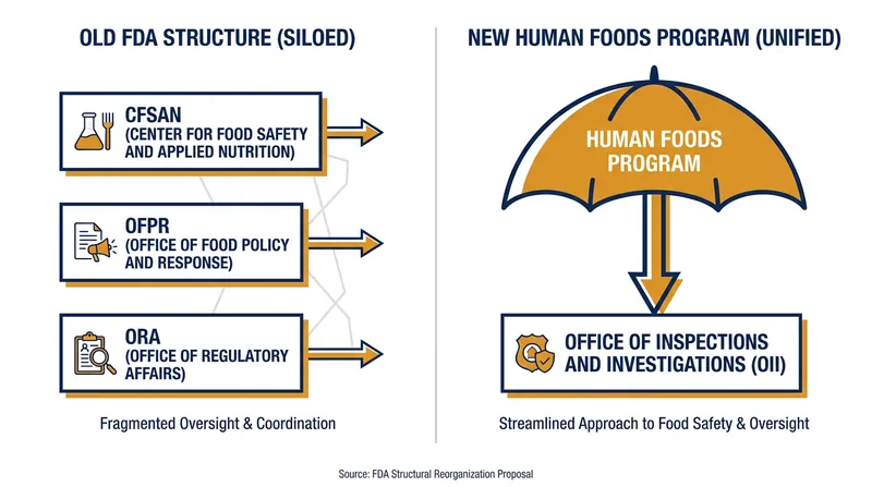 The reorganization merges previously siloed policy and field inspection offices under a single command structure.