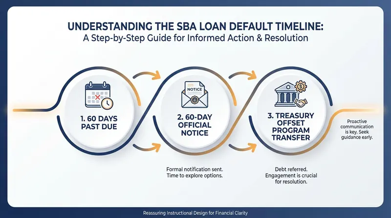 The critical timeline of an SBA loan default and the window for proactive defense.