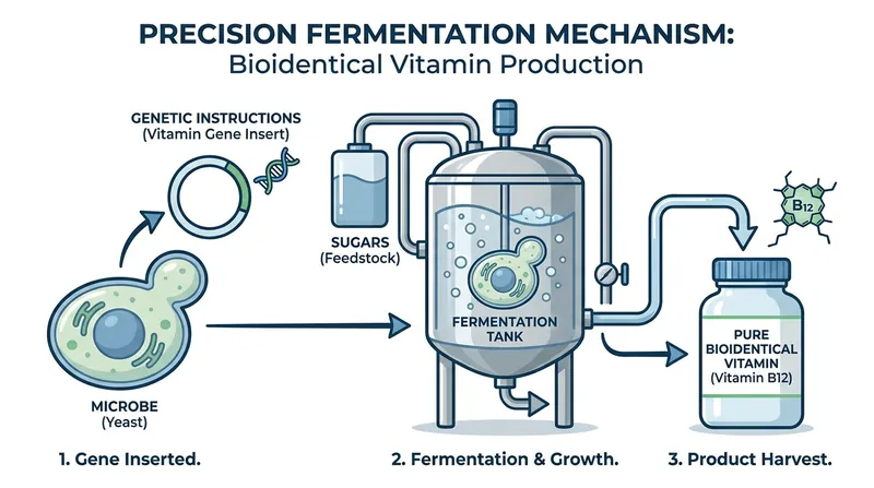 How precision fermentation creates bioidentical supplement ingredients.