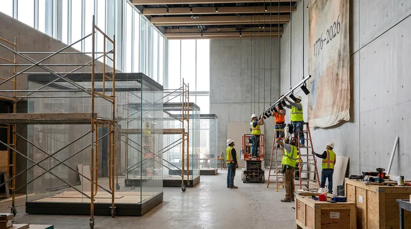 Institutions are finalizing exhibits for the 2026 semiquincentennial, raising the stakes for how the American founding is framed.