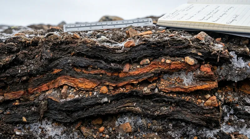Rusty, iron-rich bands in the soil act as a chemical trap, permanently locking away carbon that would otherwise enter the atmosphere.