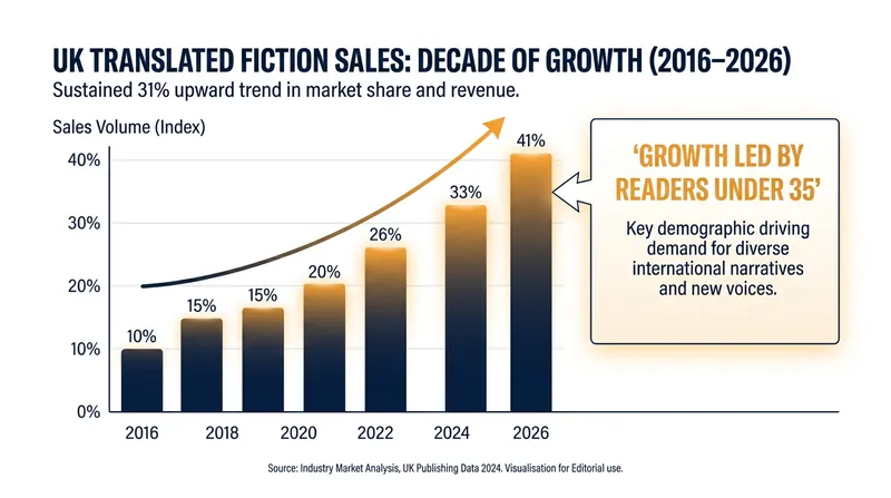 Translated fiction sales have surged in the UK, driven largely by younger demographics.
