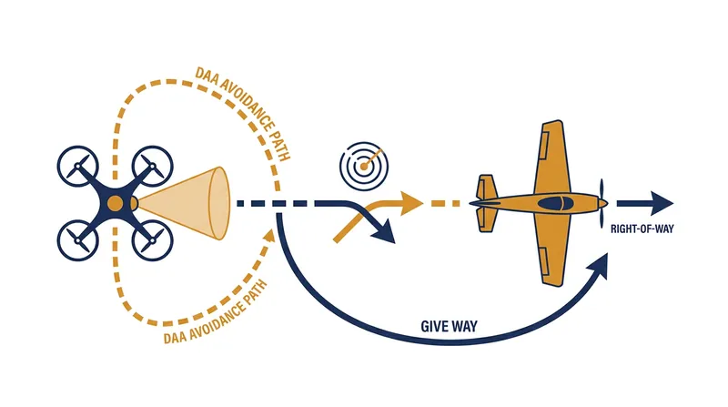 Drones equipped with Detect-and-Avoid (DAA) systems can autonomously maneuver around obstacles and other aircraft.